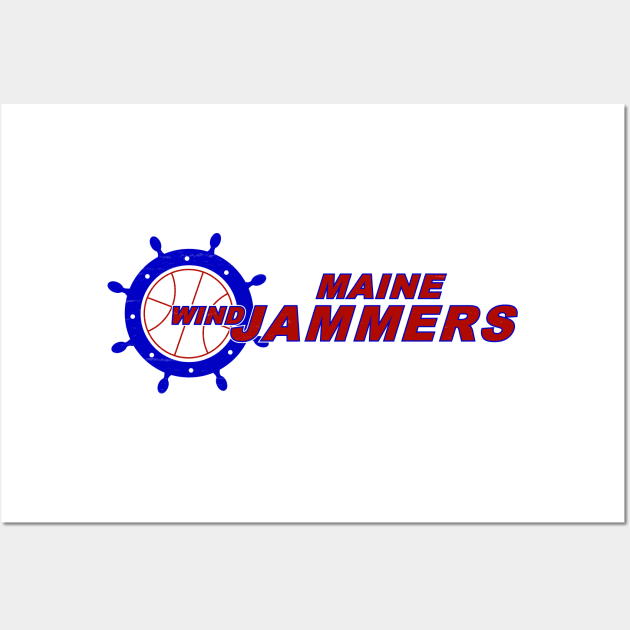 Defunct Maine Windjammers CBA Basketball 1985 Wall Art by LocalZonly